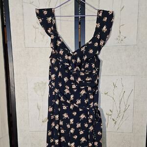 Miami Blue Floral Ruffle Jumpsuit